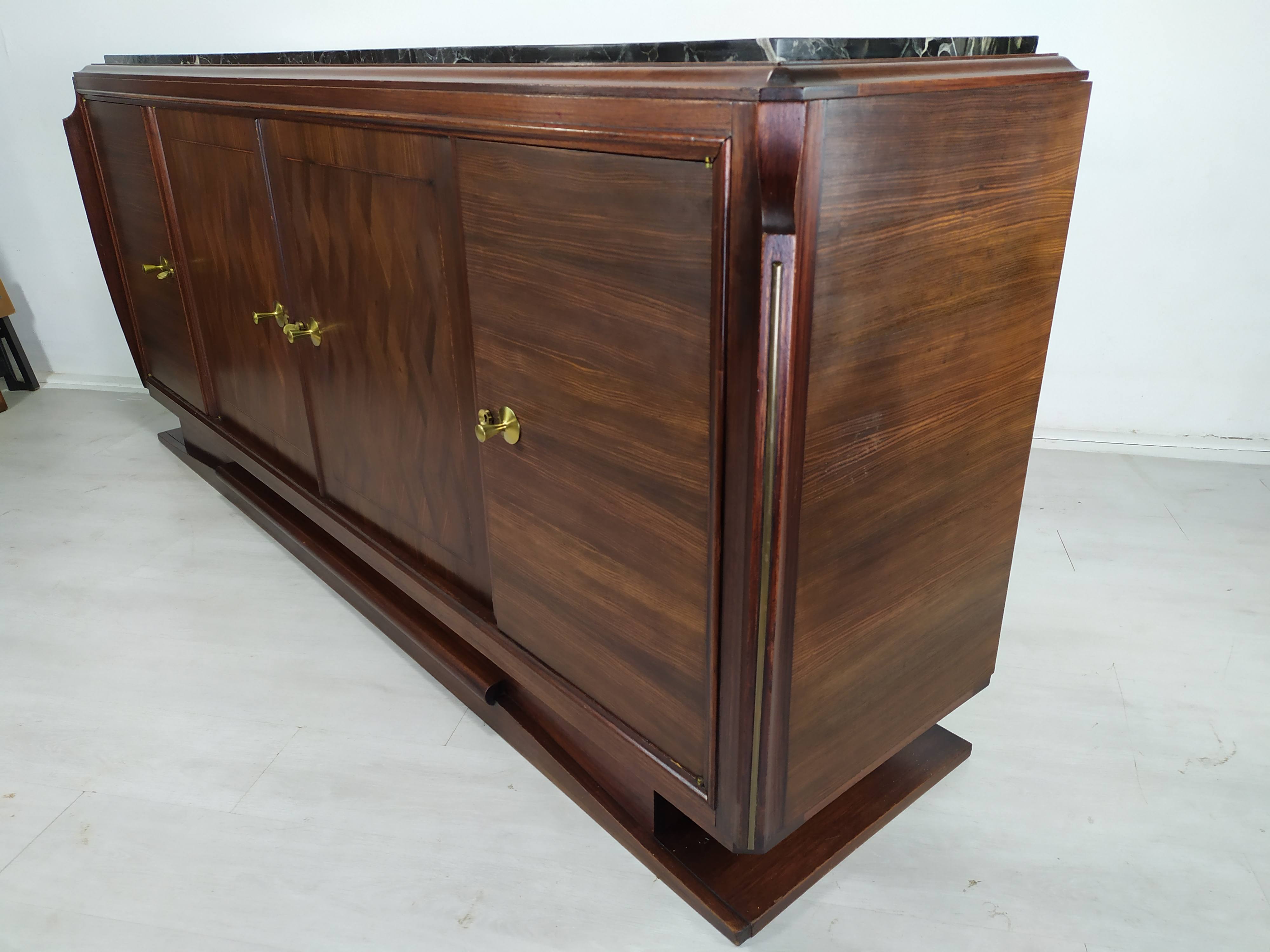 Enfilade art deco ebony of Macassar
