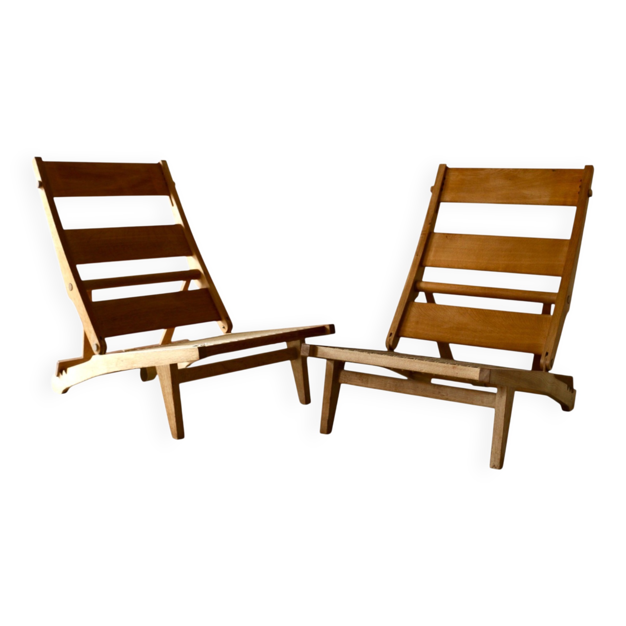 une paire de fauteuils Hans Wegner, Suède, années 60.