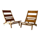 une paire de fauteuils Hans Wegner, Suède, années 60.