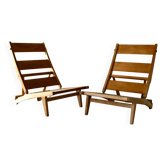 une paire de fauteuils Hans Wegner, Suède, années 60.