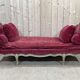 Louis XV style daybed in painted wood and covered with a red velvet