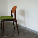 Two vintage teak dining chairs