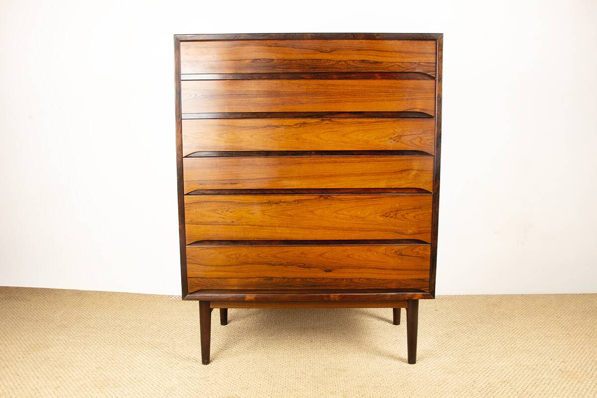 Large Danish chest of drawers in rosewood by Svend Langkilde from the 1960s.