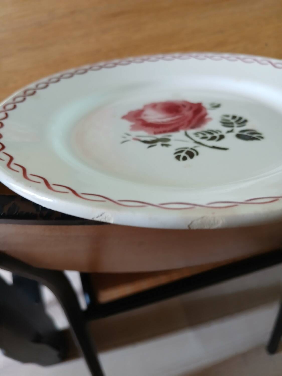 8 old Badonviller dessert plates