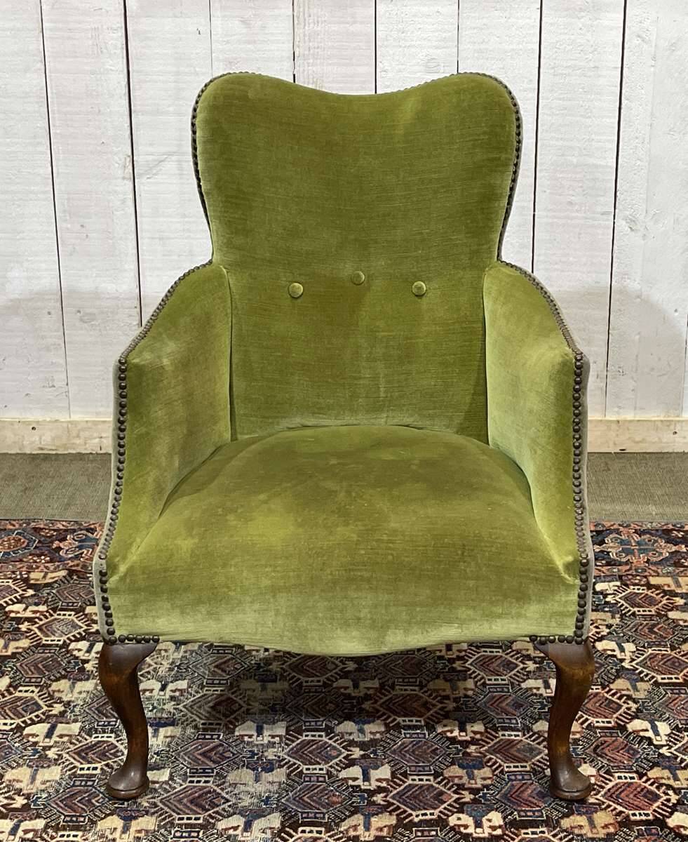 English walnut armchair from the early 20th century