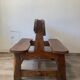 Brutalist wooden bench from the 60s