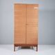 Vintage Wardrobe in Beech, 1970s