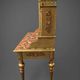 Antique Norwegian secretary desk | Restored gold & green fruit decoupage