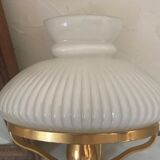 Applique vintage laiton et opaline