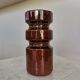 Mid-Century Modern Ceramic Vase: Glossy Brown West German Style, 6.3" Tall