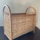 Vintage magazine rack in rattan and wicker