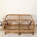 Vintage rattan sofa