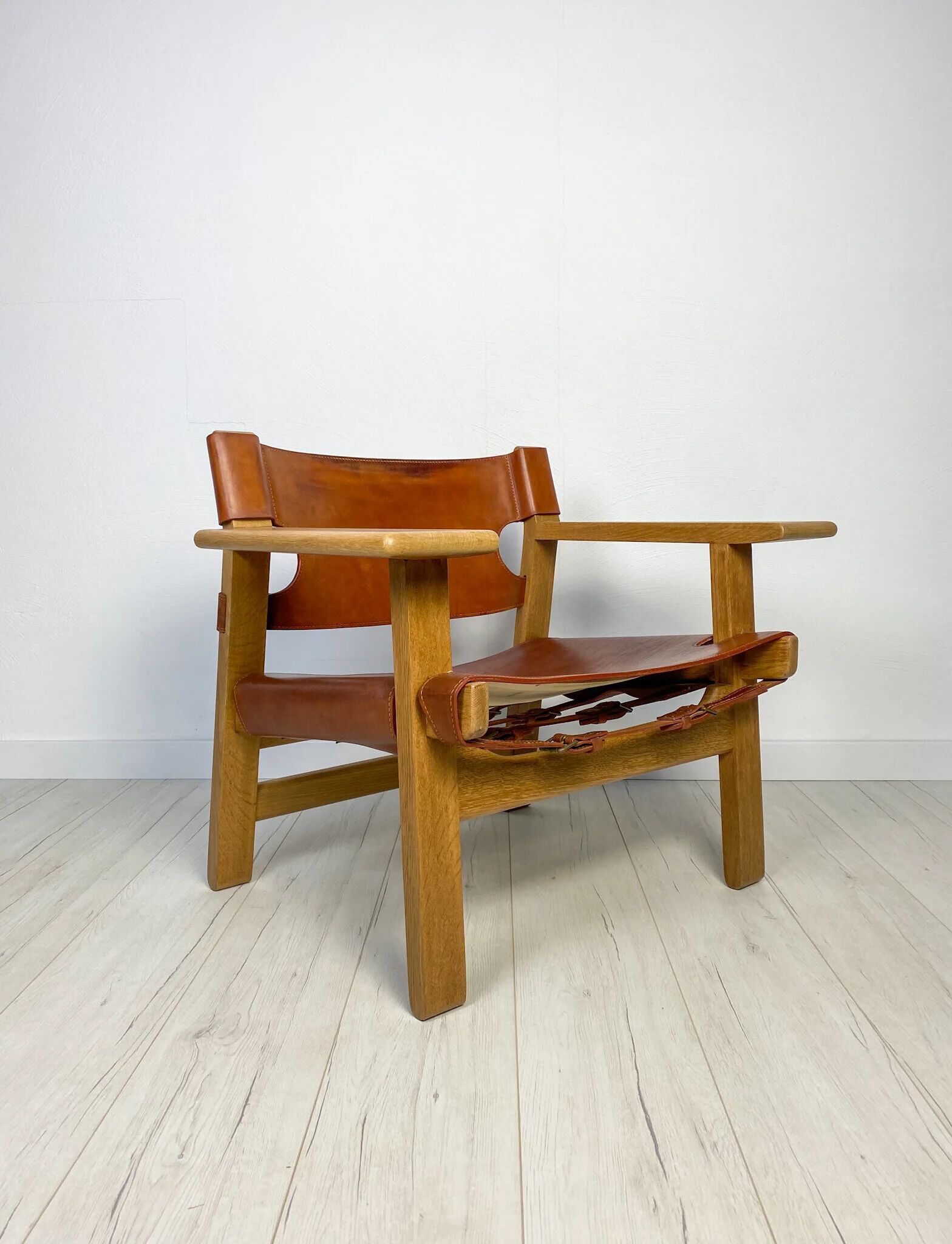 1950s Vintage Oak Spanish Chair by Børge Mogensen for Fredericia