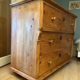 commode ancienne en pin massif