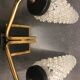 Wall sconce glass and gilded bronze from the 50s