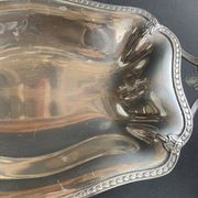 Grand plat corbeille centre de table – Métal Argenté – Roux-Marquiand