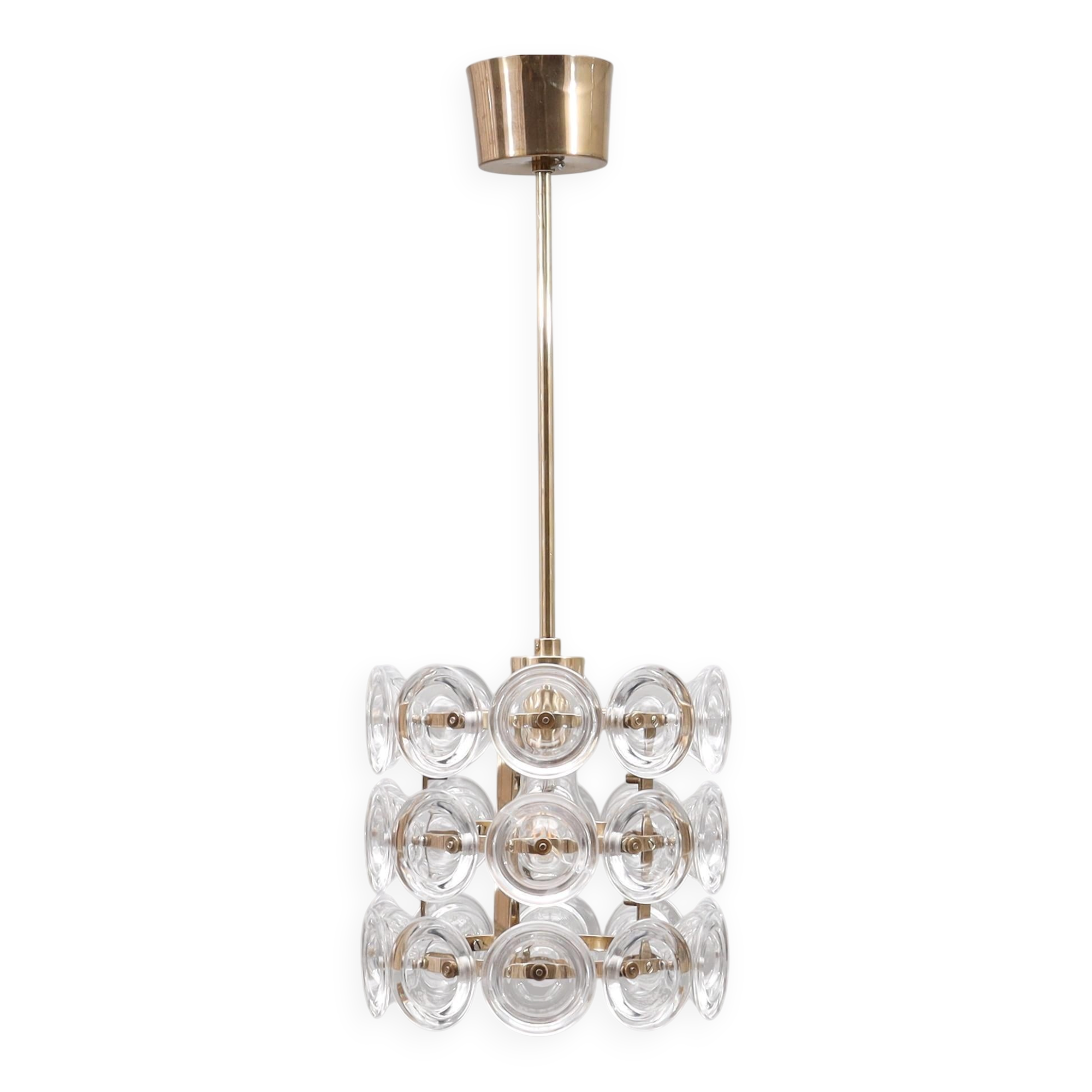 Lampe suspendue Carl Fagerlund pour Orrefors, Suède, 1960