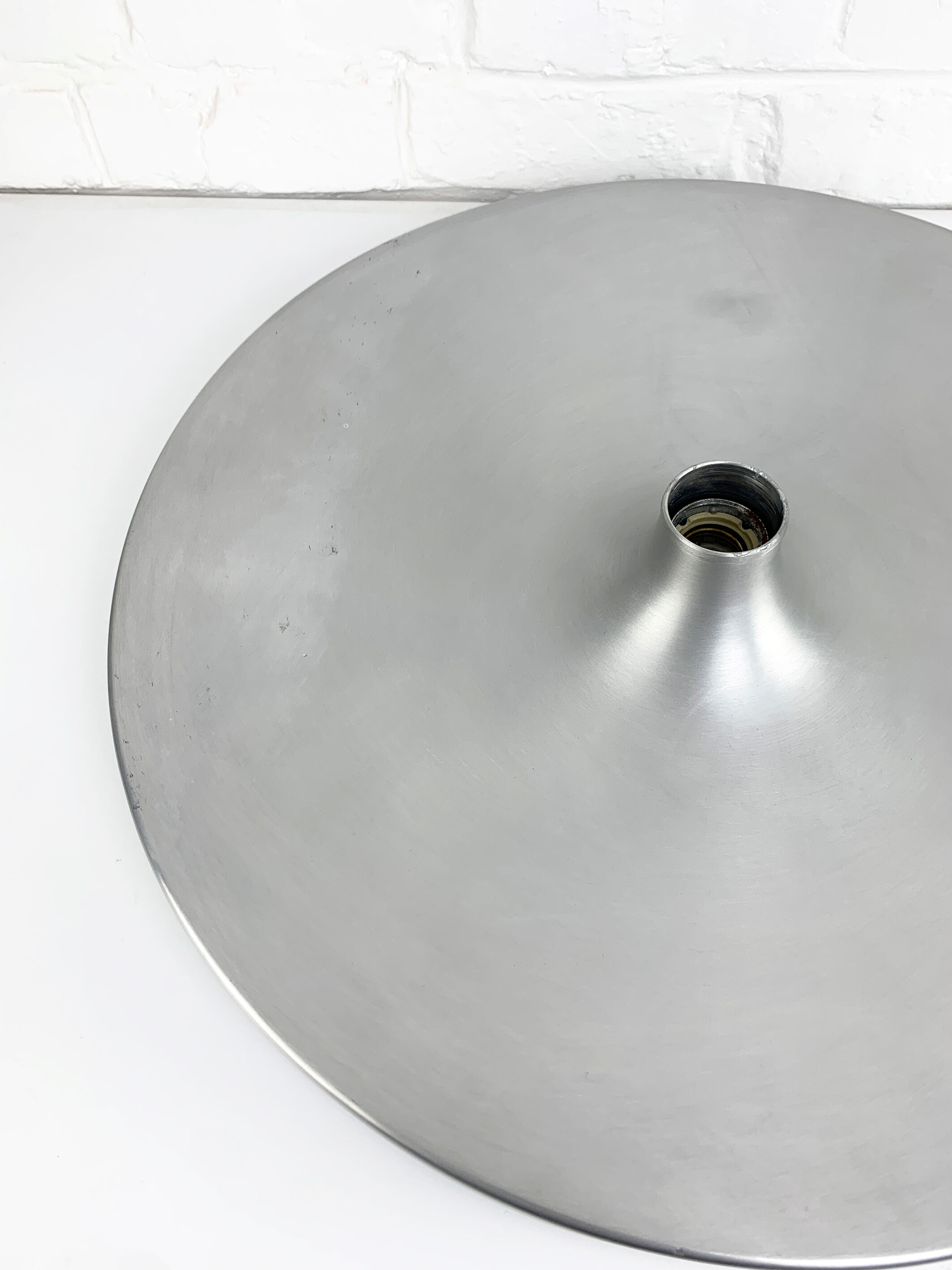 Space age aluminum wall lamp by Staff Leuchten, flush light, 1960-70s
