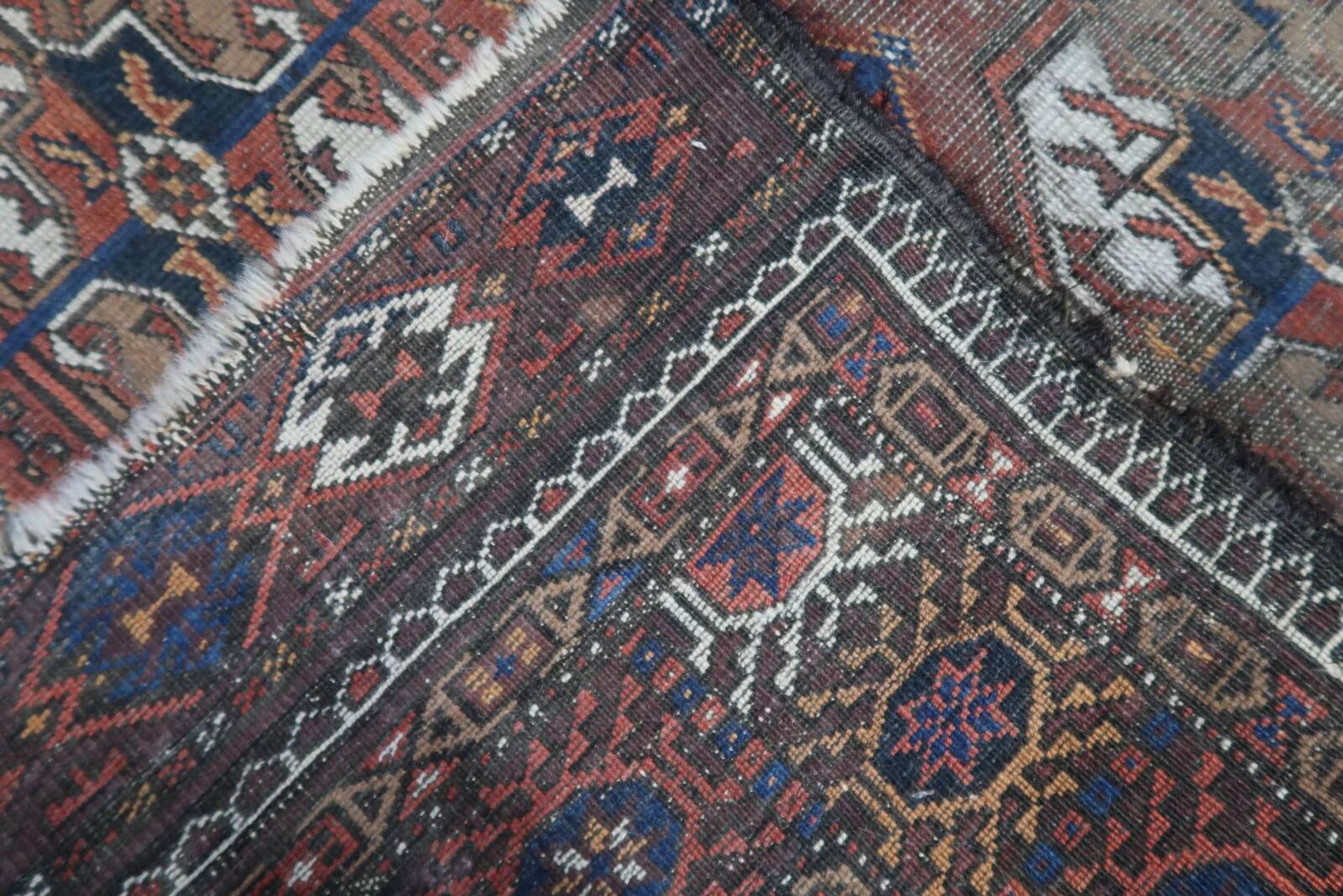Tapis afghan Baluch vintage fait main 93 cm x 164 cm années 1920