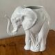 Vintage elephant umbrella stand in glazed ceramic