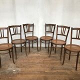Set of 6 bentwood bistro luterma chairs