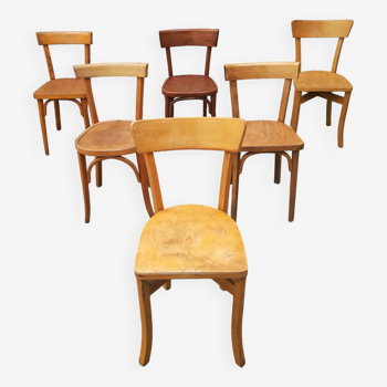 6 chaises bistrot dépareillées