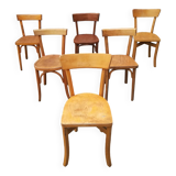 Mismatched bistro chairs