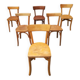 6 chaises bistrot dépareillées