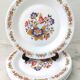 6 floral dessert plates 1970