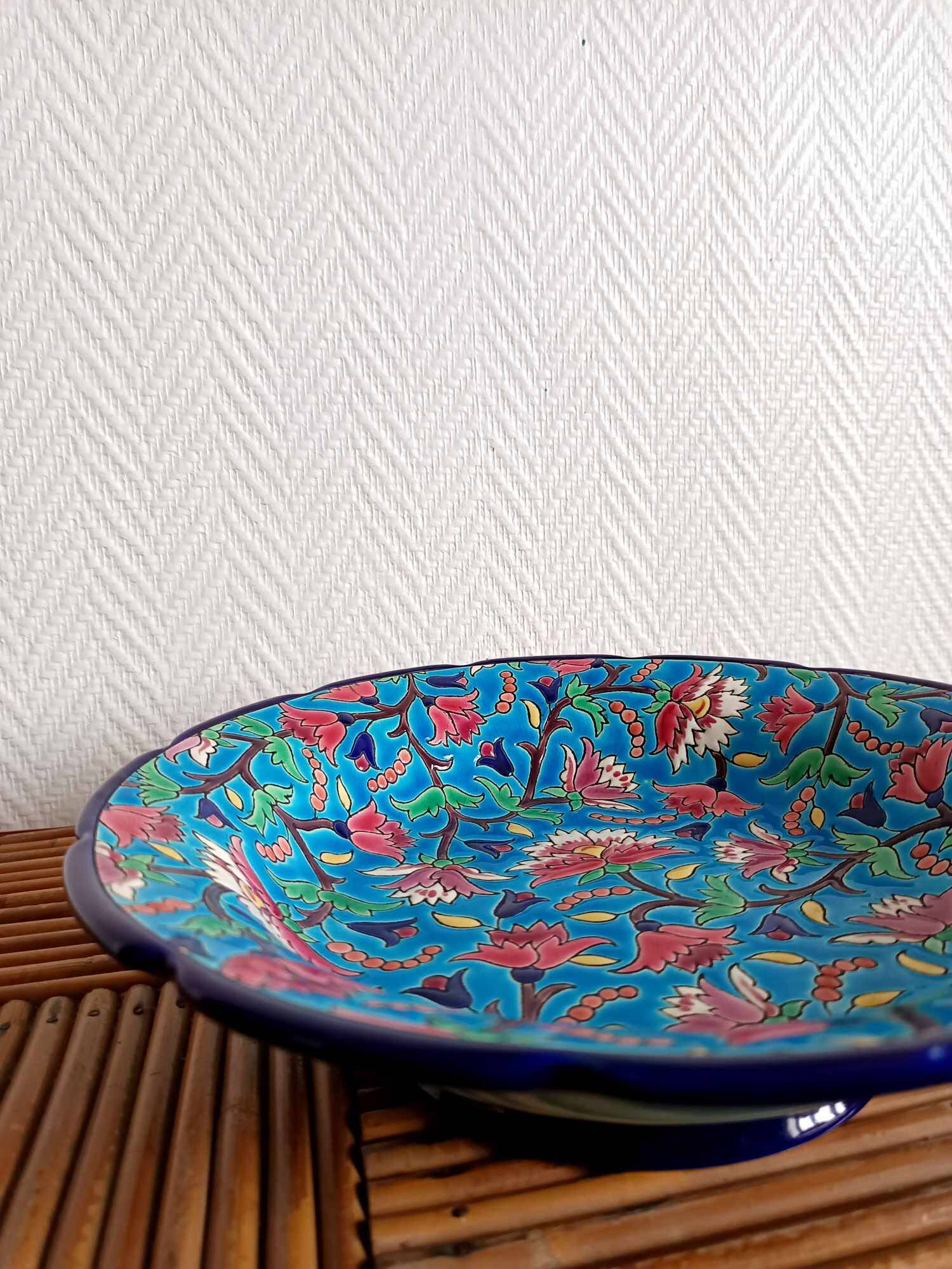 Longwy art deco enamel cup 28 cm