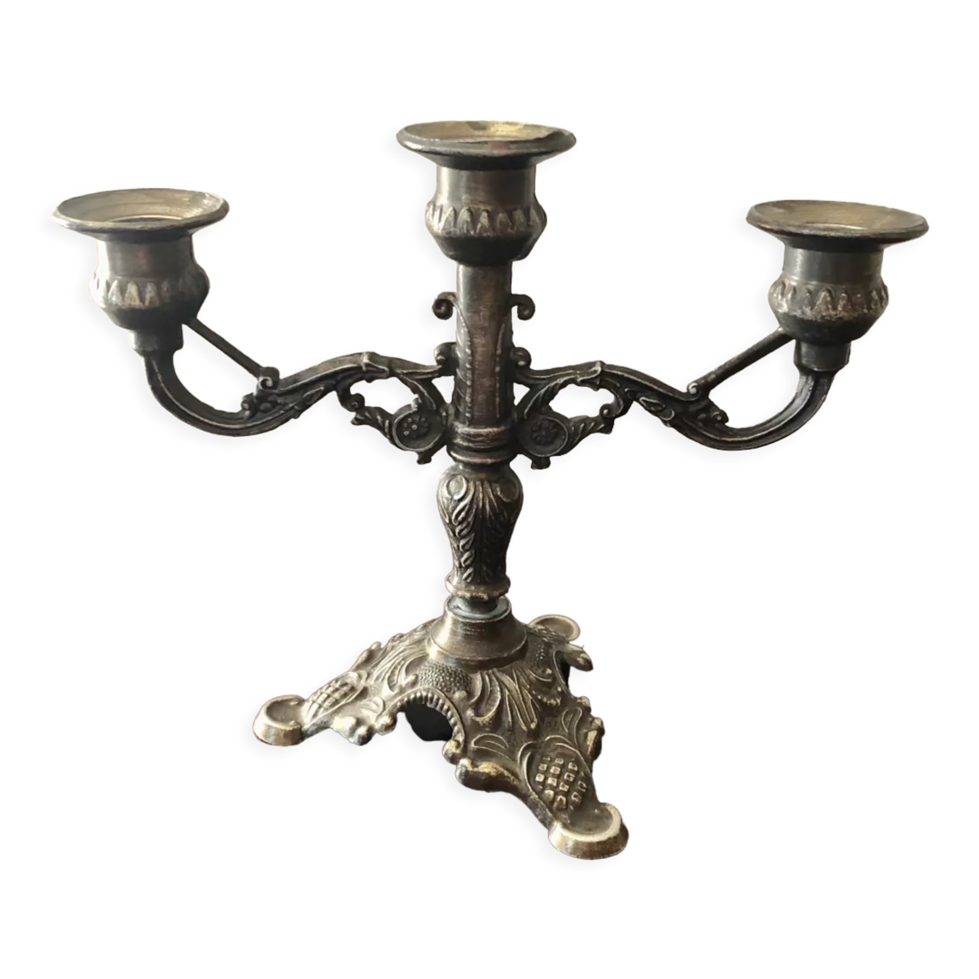 Old patinated chandelier