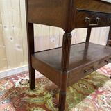 Dessert / Console in mahogany and marble in the Louis XVI style.