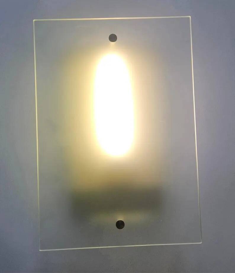Pair of Rare Midcentury Glass Wall Lamps, Germany, 1970s