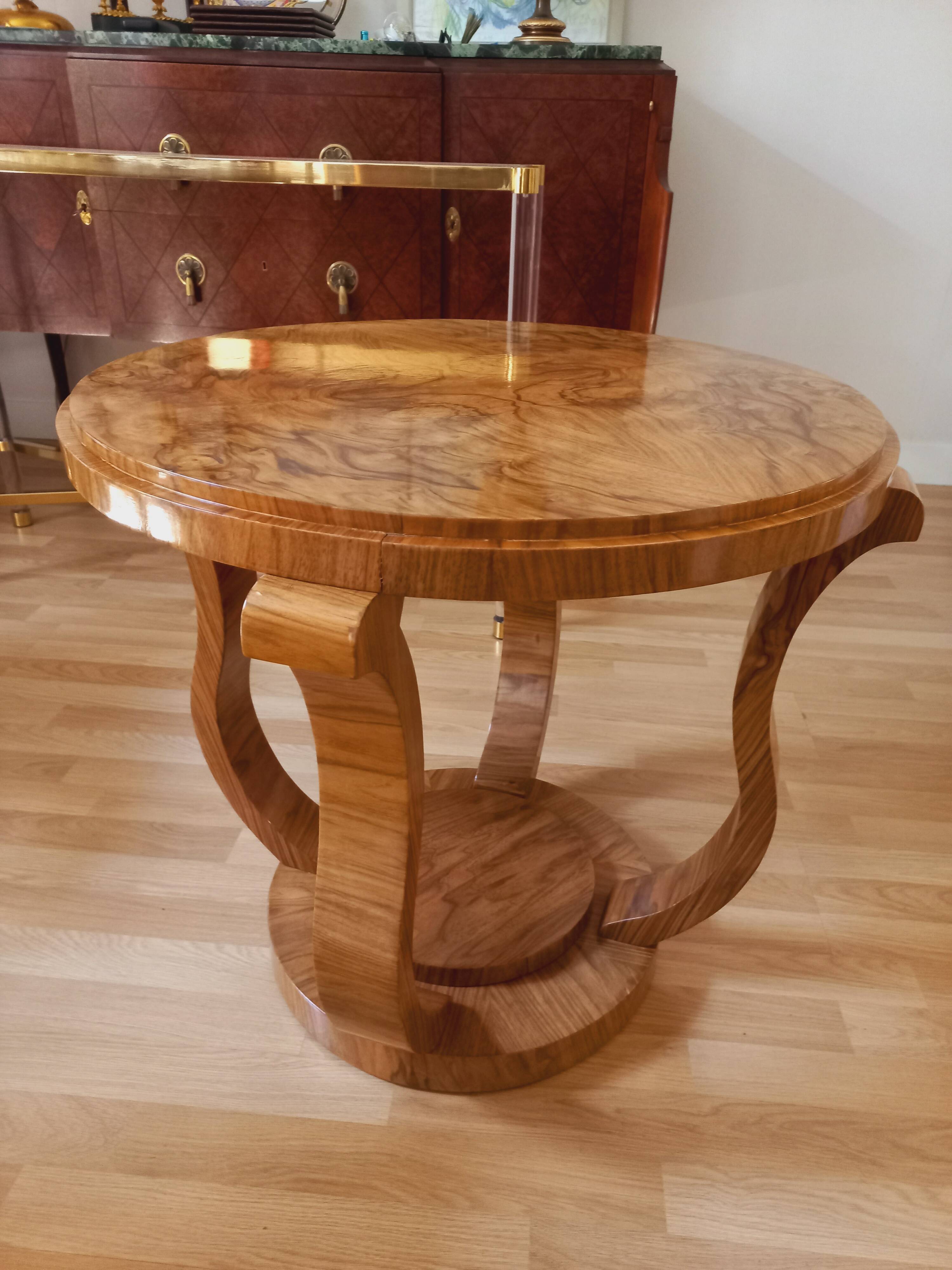 Round Art Deco pedestal table 1930