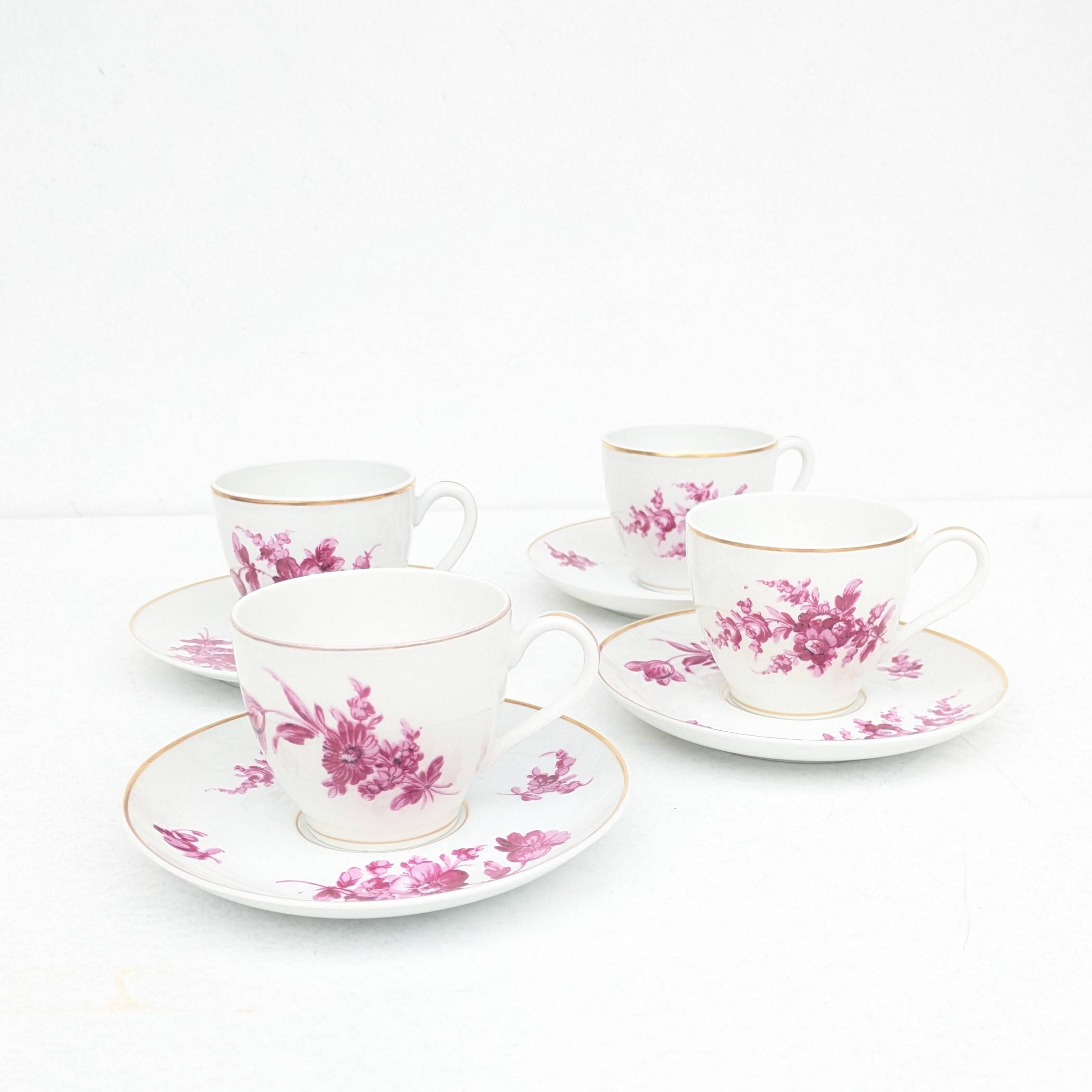 Lot de 4 tasses Théodore Havilland