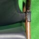 Pair of bamboo lounge chairs with skai leather