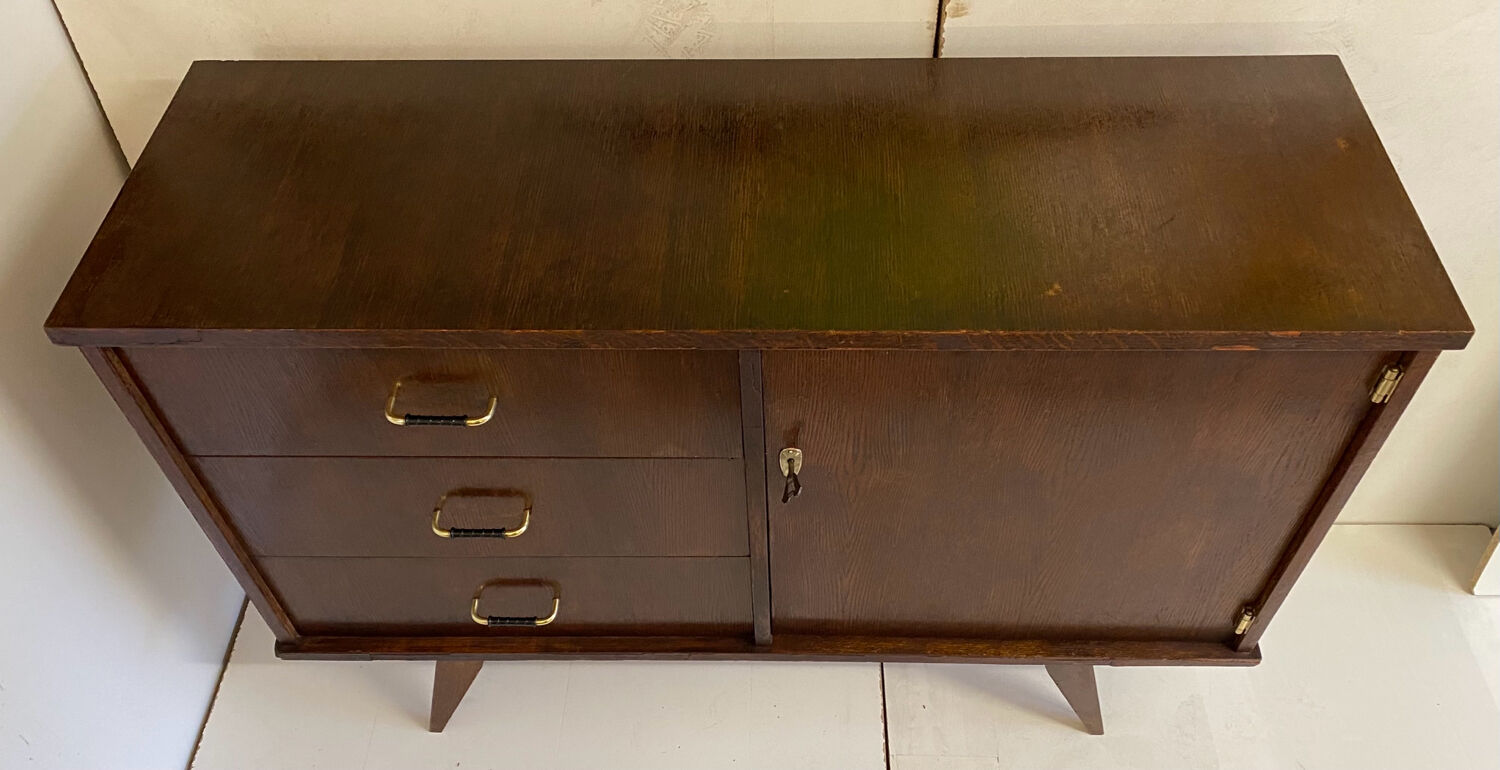 Enfilade vintage pieds compas de 1958