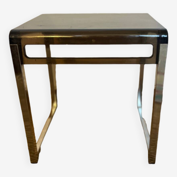 Vintage chrome and plexiglass end table