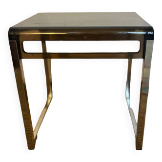 Vintage chrome and plexiglass end table