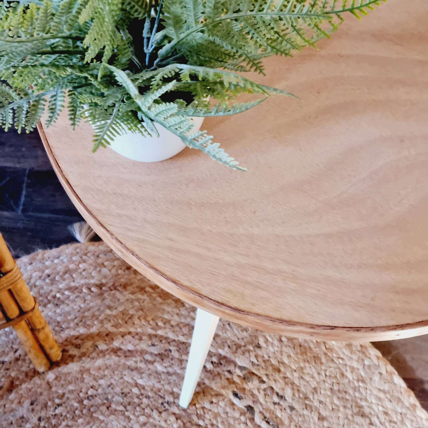 Wooden tripod side table