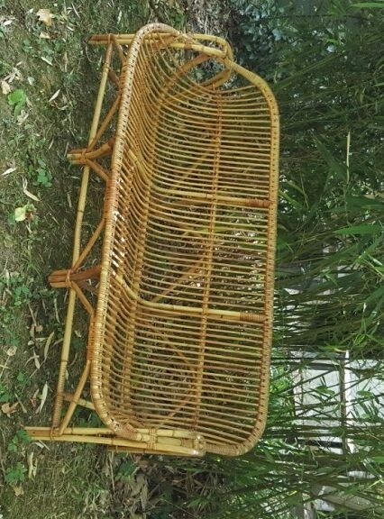 Bench rattan 3 seats
