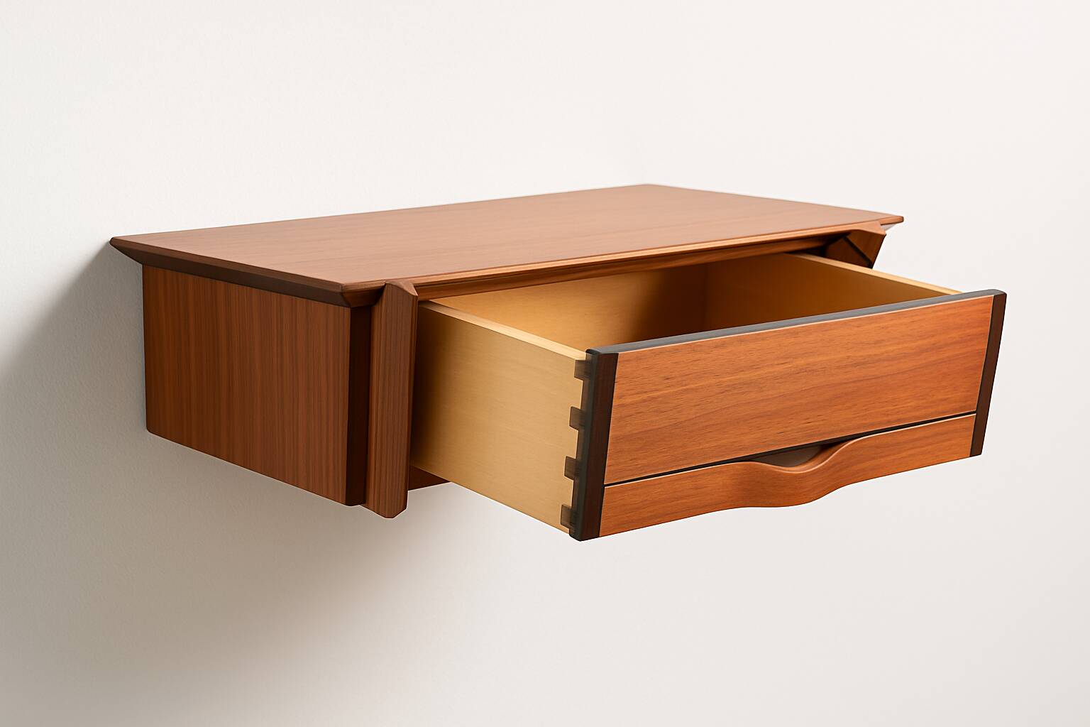 Pair of wall-mounted bedside tables, produced by Permanente Mobili Cantù, ver.