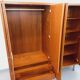 Vintage Scandinavian modernist wardrobe in teak and metal from the 1960s.