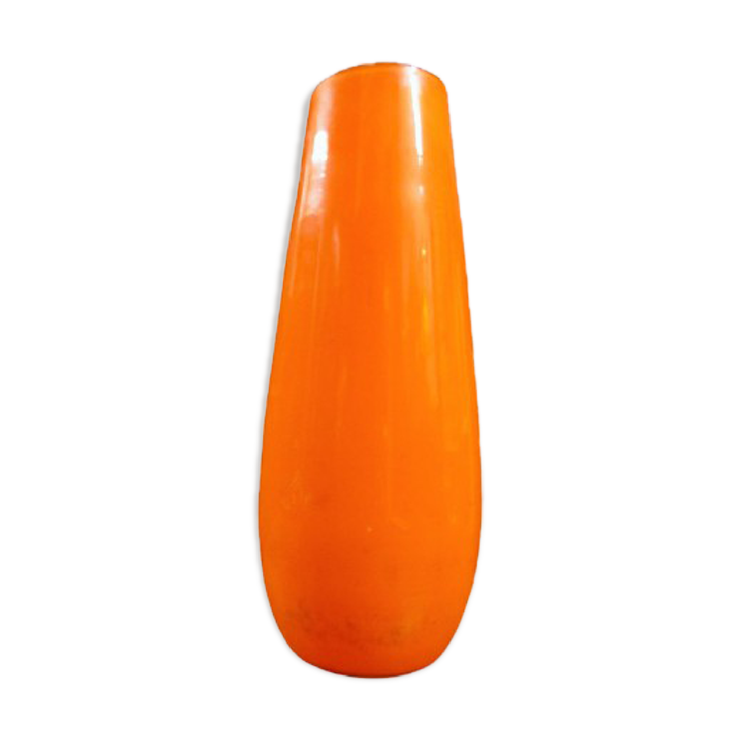 rare vase tango period art deco blown glass orange debut xx em