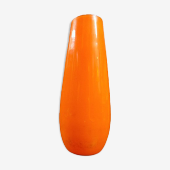 Vase tango période art déco verre soufflé orange debut xx éme
