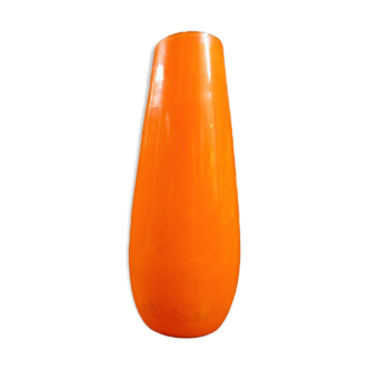 Vase tango période art déco verre soufflé orange debut xx éme