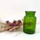 Bocal vase vintage en verre vert et bleu