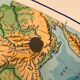 Carte d'école vintage du Hemisphere Oriental