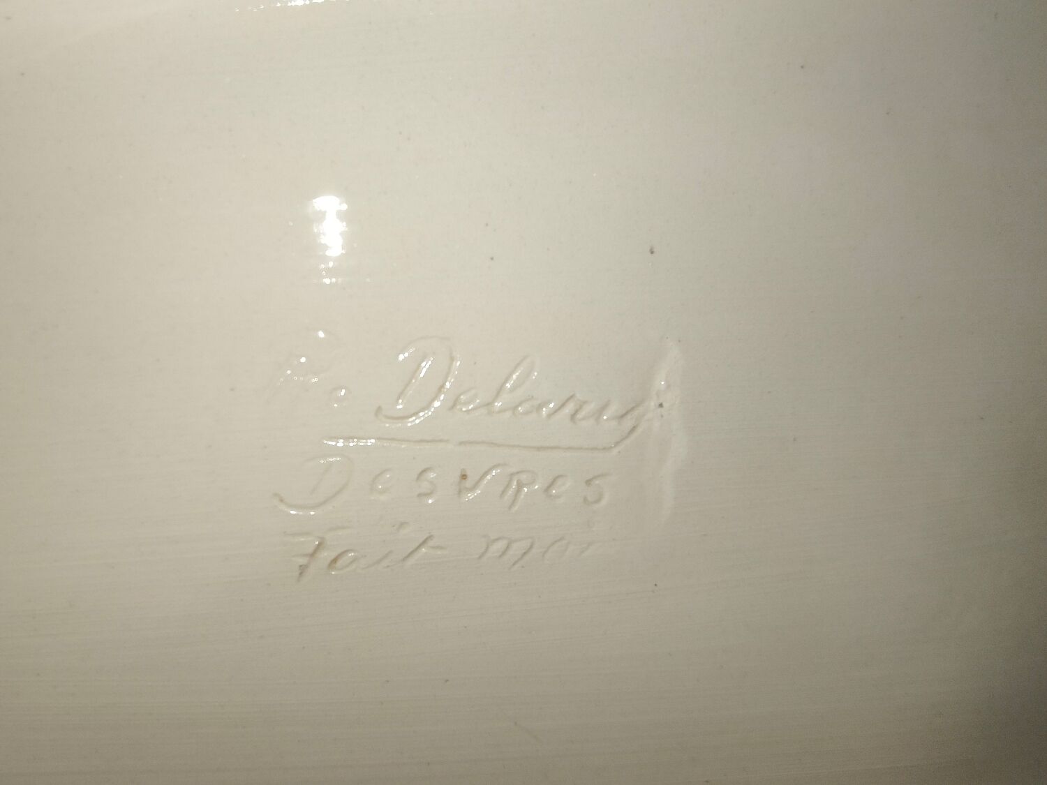 Faience fish dish by R. Delarue Desvres