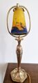 Lampe art nouveau bronze doré signée Muller Frères